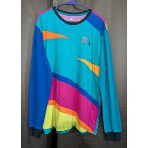 Nike Tee Mens 90s Colorblock Athletic Cut Air Long Sleeve Tee Size Size XL